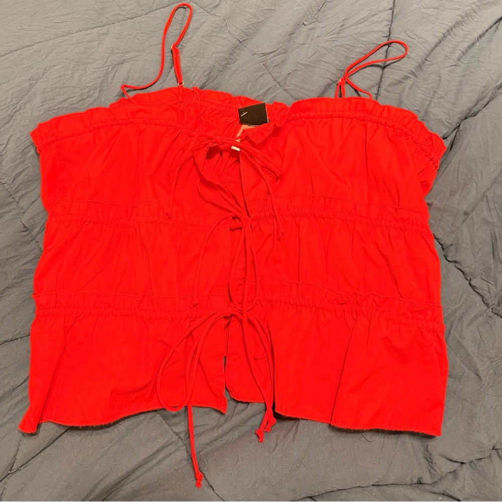 Red Sleeveless Women's Top